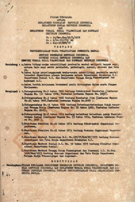 Program Kerja Sama antara Departemen Kesehatan RI, Departemen Sosial RI dan Departemen Tenaga Ker...