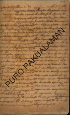 Resident Yogyakarta kepada S.P Paku Alam VI surat tanggal 12 Oktober 1901 tentang Pemberitahuan p...