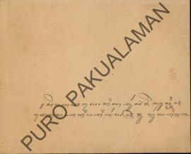 Surat ditujukan untuk K.G.P.A.A. Prabu Suryadilaga perihal permohonan restu pernikahan dan undang...