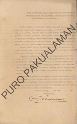 Surat dari Bendoro Raden Mas Tumenggung Hario Soorjoatmodjo kepada Kadipaten Pakoealaman memohon ...