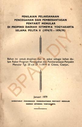 Bahan Raker Pencegahan dan Pemberantasan Penyakit Menular di DIY selama Pelita II (1974/1975-1978...