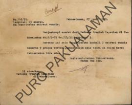 Surat dari Titahnya Paduka Kapatihan Assistant-Wedono Pakualaman kepada Kepala Kampung Pakualaman...