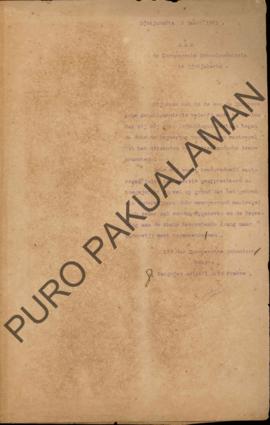 Surat dari Pangeran Adipati Ario Praboe untuk Sekolah Eropa di Jogjakarta tentang usulan pemerint...