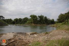 Lokasi pusat gempa di Tempuran Sungai Opak dan Sungai Oyo di Siluk, Imogiri, Bantul.
