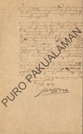 Surat pemberitahuan dari Raden Mas Panji Ganda Atmaja perihal rencana pernikahan anaknya, bernama...