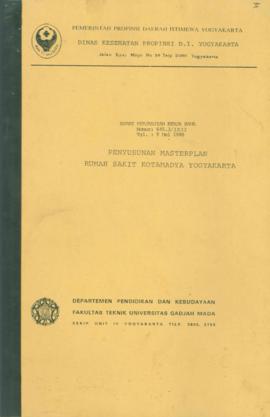 Surat Perjanjian Kerjasama Penyusunan Masterplan Rumah Sakit Kotamadya Yogyakarta Nomor : 645.3/1...