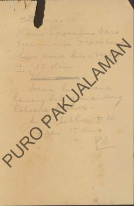 Surat untuk Sahandap Sampejan Dalem dari Habdi Dalem Poen Sosrosoedarmo perihal laporan perjalana...