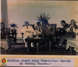PJM. Presiden Gheorghe Gheorg Liu Dej diterima secara resmi oleh Pemerintah Daerah tampak Preside...