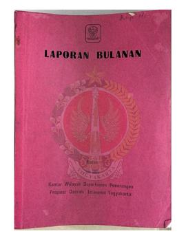 Laporan Bulanan Kantor Wilayah Departemen Penerangan Provinsi Daerah Istimewa Yogyakarta bulan Ja...