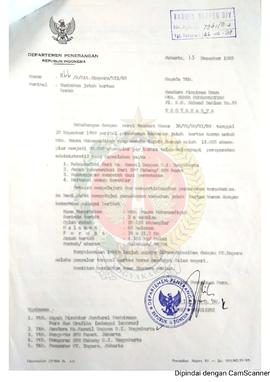 Berkas penambahan jatah kertas koran Majalah Suara Mukammadiyah 13.000 eksemplar mejadi  20.000/4...