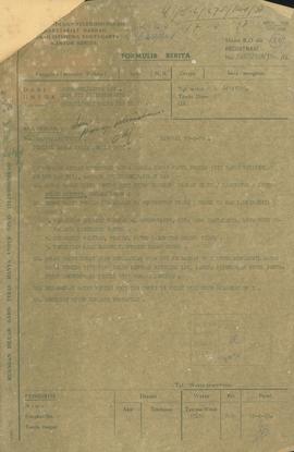 Permohonan pengiriman data hasil Pemilu 1977 dari Dati II./Kabupaten/ Kotamadya