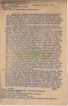 Surat dari Departemen Pengajaran, Pendidikan dan Kebudayaan kepada Kepala Jawatan Pengajaran semu...