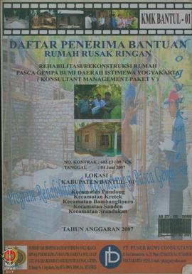 Daftar Penerima Bantuan Rumah Rusak Ringan Rehabilitasi/Rekonstruksi Rumah Pasca Gempa Bumi Daera...