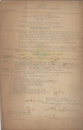 Keputusan Menteri Perguruan Tinggi dan Ilmu Pengetahuan RI Nomor : 29 Tahun 1962, tentang Pembuba...