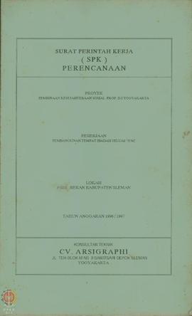 Perencanaan Pembangunan tempat ibadah seluas 70 M2 Lokasi Panti Sosial Bina Remaja yang terletak ...