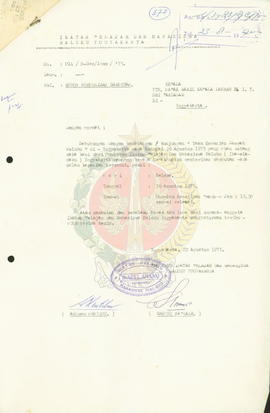 Mohon pemberian sambutan pada kedatangan tamu dari Team Kesenian Daerah Maluku