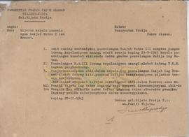 Surat dari Wadana golongan Wiyata Praja Pakualaman wakil ketua panitia wityata  kepada Pemerintah...