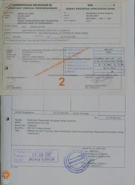 Surat Perintah Pencairan Dana (SP2D) Nomor : 847329G/030/118, tanggal 26-06-2007 Belanja lain-lai...