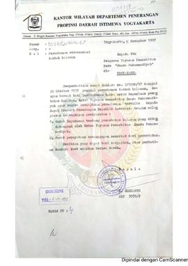 Berkas surat permohonan rekomendasi penambahan halaman Majalah Suara Muhammadiyah dari 64 halaman...