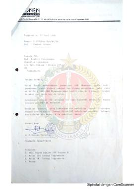 Berkas surat perihal Laporan Rencana Penerbitan Surat Kabar Mingguan Eksponen yang akan terbit 3 ...