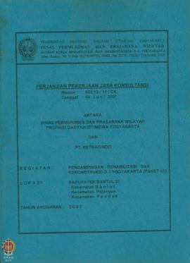 Perjanjian Pekerjaan Jasa Konsultansi Nomor : 602.13/11/CK tanggal 4 Juni 2007 antara  Dinas Pemu...