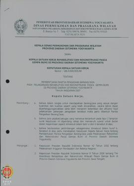 Surat Keputusan Kepala Dinas Pemukiman dan Prasarana Wilayah Provinsi Daerah Istimewa Yogyakarta ...