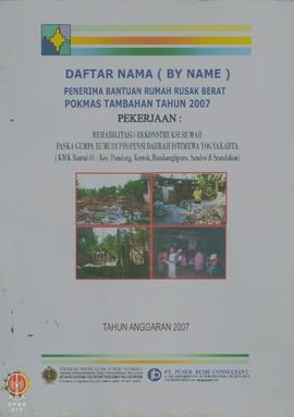 Daftar Nama (By Name) Penerima Bantuan Rumah Rusak Berat Pokmas (Kelompok Masyarakat) Tambahan Ta...