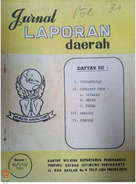 Jurnal Laporan Daerah tentang analisa situasi pendapat umum bidang  Bidang IPOLKAM (Ideologi Poli...