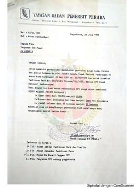 Berkas Perubahan Ejaan  Nama, Bahasa dan Jumlah Halaman Majalah Peraba disertai dengan Surat Kepu...