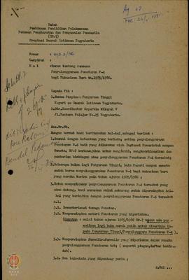 Surat dari Kepala BP-7 Kabupaten Kulon Progo untuk Pimpinan Perguruan Tinggi Negeri se DIY dan Ko...