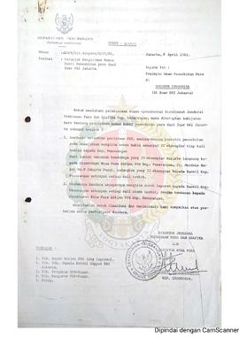 Surat dari Direktur Jenderal Pembinaan Pers dan Grafika Departemen Penerangan Republik Indonesia ...