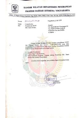 Berkas permohonan Surat Izin Usaha Penerbitan Pers dari Yayasan Pustaka Mas Nomor : 11/B/YPM/V/19...