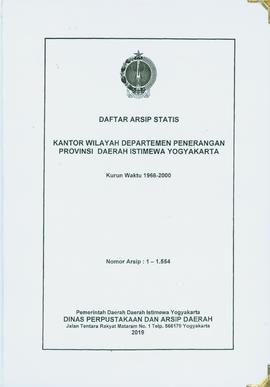 DAFTAR ARSIP STATIS KANTOR WILAYAH DEPARTEMEN PENERANGAN PROVINSI DAERAH ISTIMEWA YOGYAKARTA KURU...