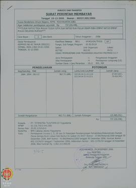 Surat Perintah Nomor : 00237/XII/2006 tanggal 19 Desember 2006 pembayaran invoice I, II, III dan ...