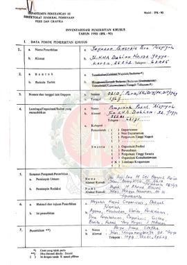 Data Inventarisasi Penerbitan Khusus tahun 1990 (IPK-90) oleh Yayasan Penerbitan Pers Aisyiyah.