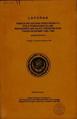 Laporan Panitia Pelaksana Penataran P-4 Pola Pendukung 25 Jam Pola Pendukung 25 Jam, Mahasiswa IA...