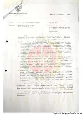 Surat dari Direktur Pembinaan Pers Departemen Penerangan Republik Indoesia kepada Pemimpin Umum S...