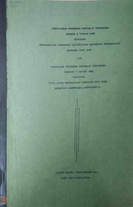 Keputusan Presiden Republik Indonesia Nomor 6 Tahun 1988 Tentang Pencabutan Beberapa Ketentuan Me...