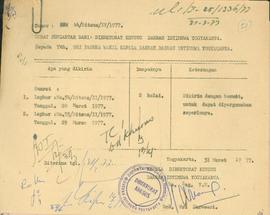Pelaksanaan kampanye Pemilu 1977 dalam bentuk pawai keliling pada 26 Maret 1977 serta kampanye de...