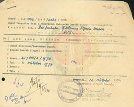 Keputusan Bupati Gunungkidul No. 21,22,55,63,72/HK/1978.  Sleman