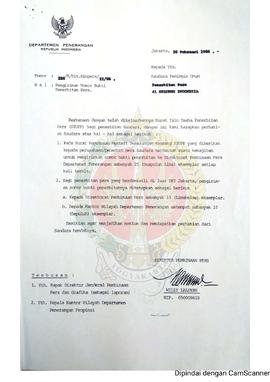 Surat dari Direktur Pembinaan Pers Departemen Penerangan Republik Indonesia kepada Pemimpin Umum ...