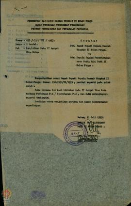 Surat dari Badan Pembinaan Pendidikan Pelaksanaan Pedoman Penghayatan Pancasila No.650/259/VII/19...