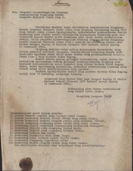 Surat dari Sentana Dalem  kepada Bupati Pepatih di Projo Pakualaman, tanggal 13 Pebruari 1946, te...