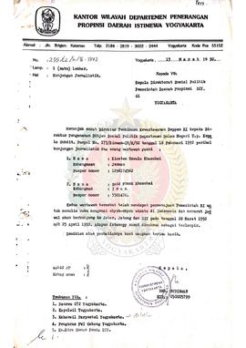 Surat berkas kunjungan jurnalistik wartawan asing ke daerah atas nama Kristen Ursula Khaschei dan...