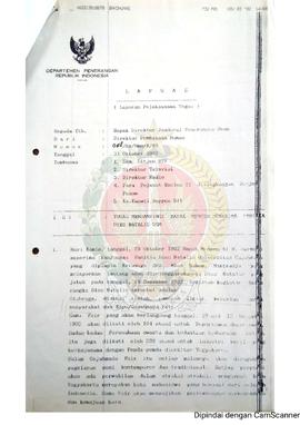 Surat dari Direktur Pembinaan Humas Departemen Penerangan Republik Indonesia kepada Direktur Jend...