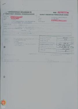 Surat Perintah Pencairan Dana (SP2D) Nomor : 853638G/030/118 Tanggal 09-08-2007 Belanja lain-lain...