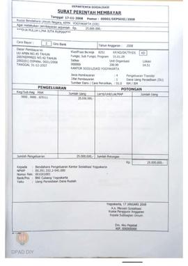 Contoh Pengajuan SPM-UP Rupiah Murni dilampiri Surat Pernyataan.