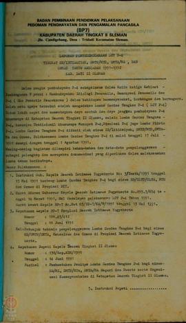 Laporan Penyelenggaraan LCT P4 Tingkat SD/Ibtidiyah, SMTP/MTS, SMTA/MA, dan Ormas Tahun Anggaran ...