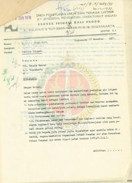 Persatuan Petani Pemakai Air (P3A) dalam usaha pemerataan dan penertiban pembagian air irigasi si...