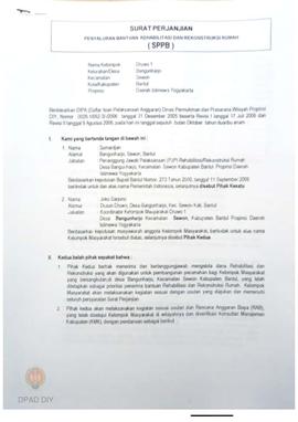 Surat Perjanjian Penyaluran Bantuan Rehabilitasi dan Rekonstruksi Rumah (SPPB),  Nama Kelompok Dr...
